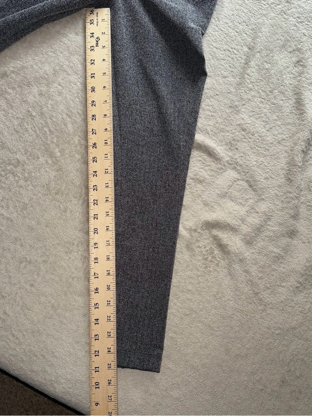 Athleta Delancey Herringbone Heathered Black & Gray High-Rise Leggings size XS - Picture 5 of 10